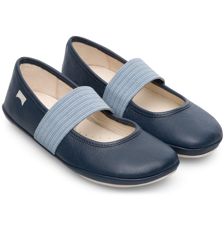 Кожени пантофки Right Mary Jane - Син Camper