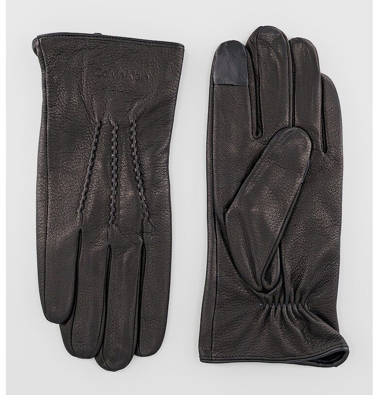 Кожени ръкавици - Черен CALVIN KLEIN