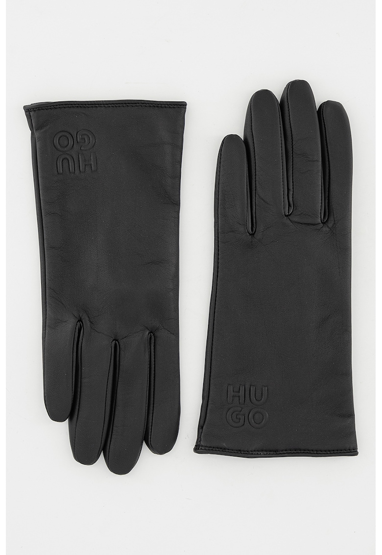 Кожени ръкавици - Черен HUGO