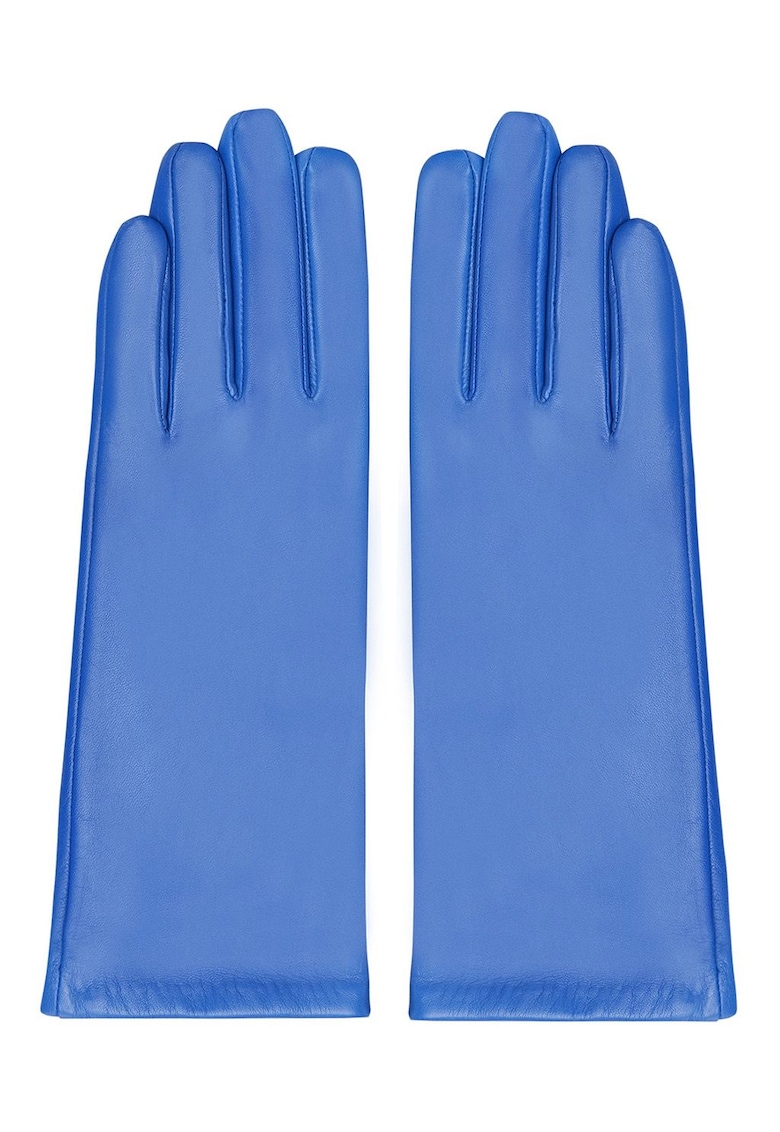 Кожени ръкавици с вълнена подплата - Кралско Синьо Potamy