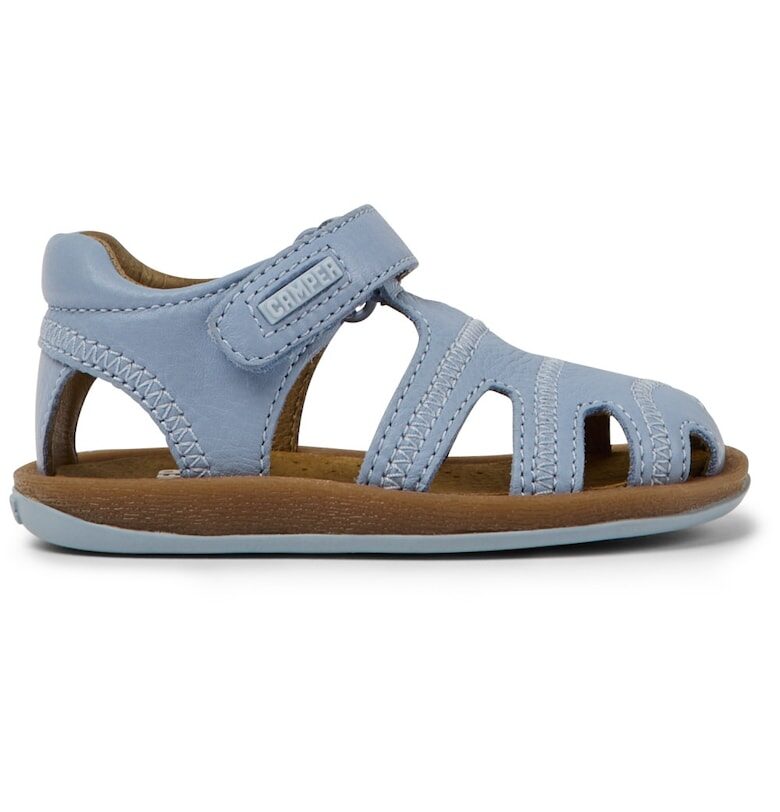 Кожени сандали Bicho Fisherman - Прашно синьо Camper