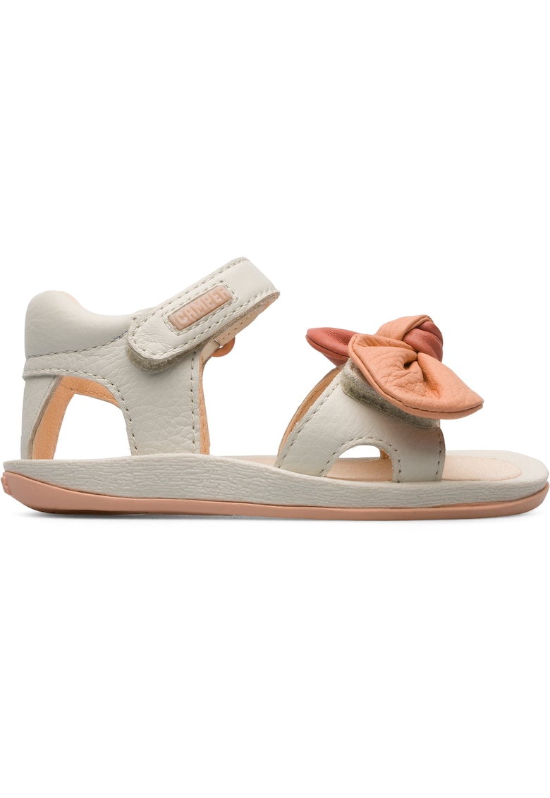 Кожени сандали Twins 689 с панделки - Бял Camper