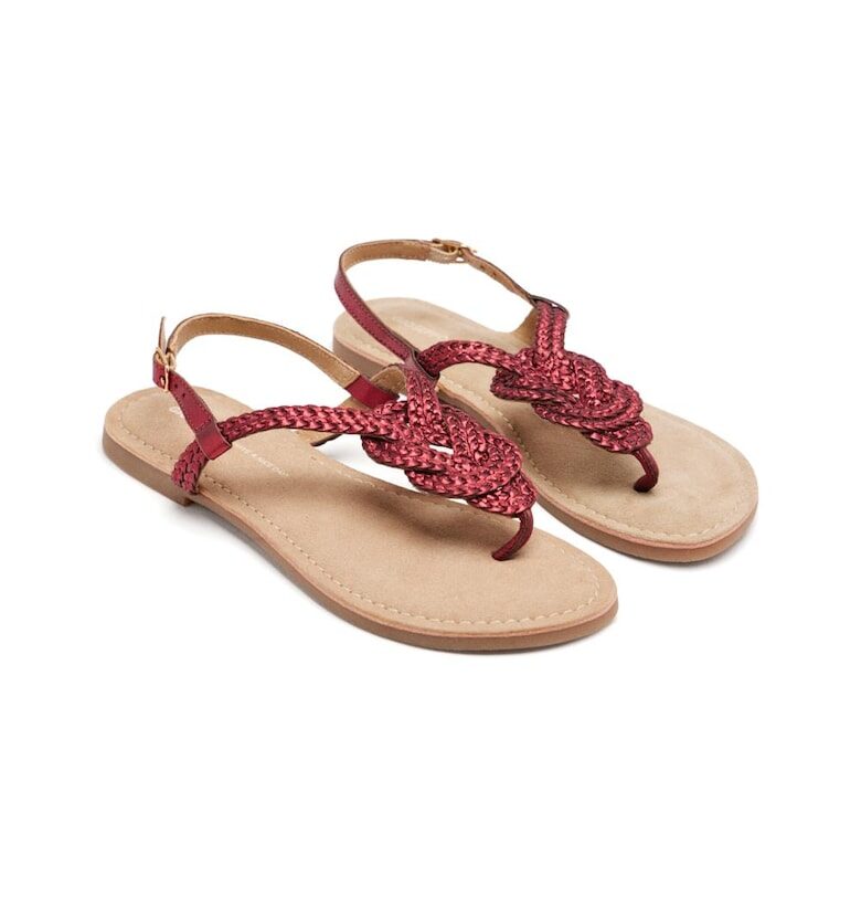 Кожени сандали Zupanja с разделителна каишка - Бордо Gioseppo