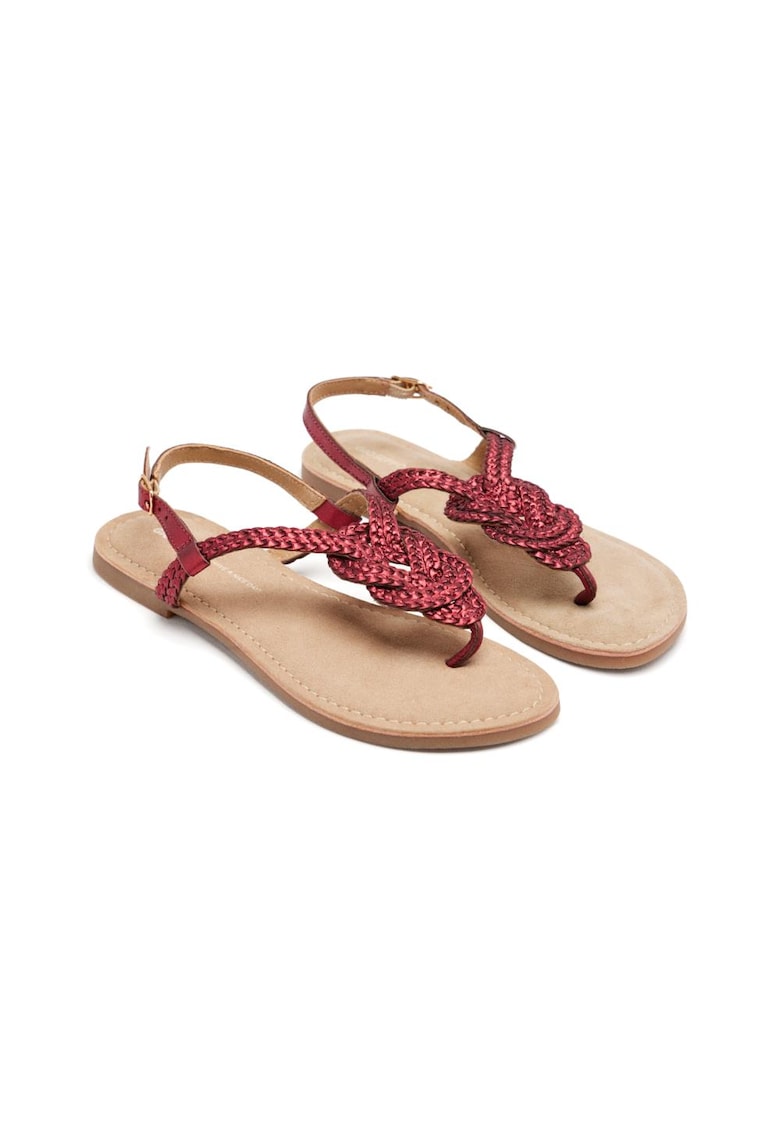 Кожени сандали Zupanja с разделителна каишка - Бордо Gioseppo