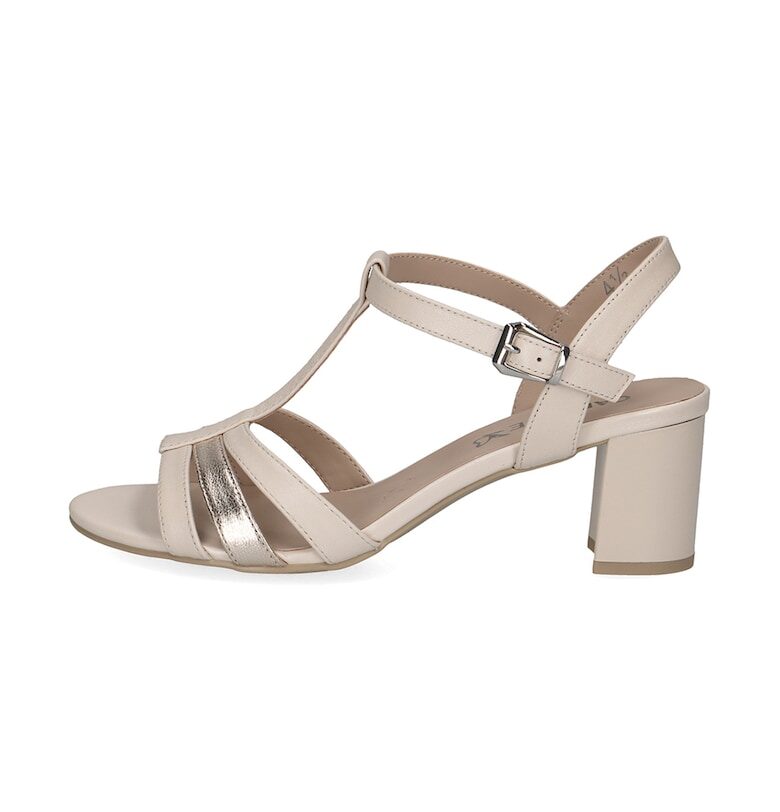 Кожени сандали с каишки - Слонова кост Caprice