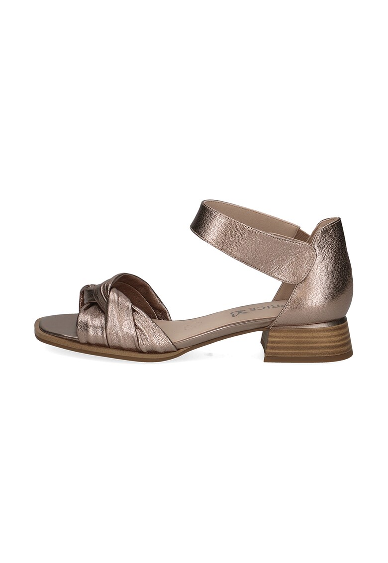 Кожени сандали с кръстосани каишки - Златист Caprice