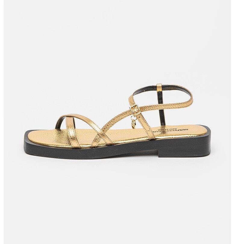 Кожени сандали с метален ефект - Златист Scotch  Soda