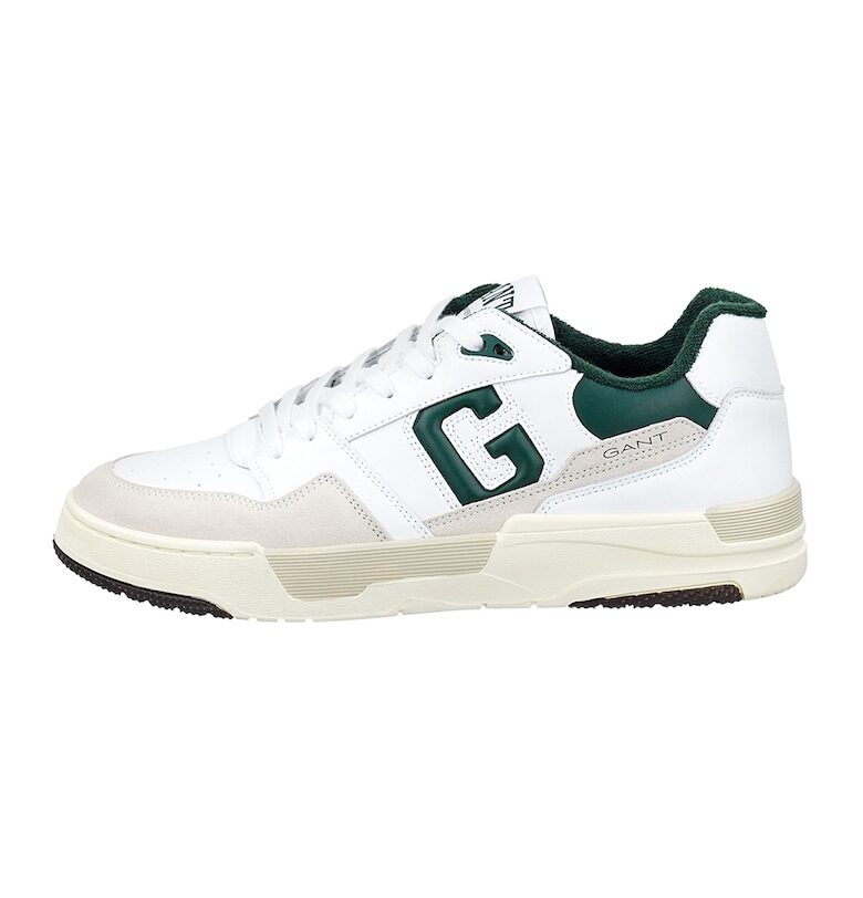 Кожени спортни обувки Brookpal с велур - Бял/Аква зелено/Светло бежово Gant