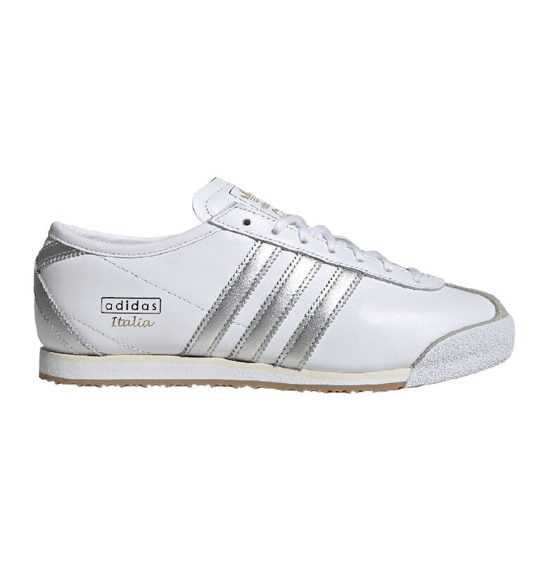 Кожени спортни обувки Italia 70s - Бял/Сребрист adidas Originals