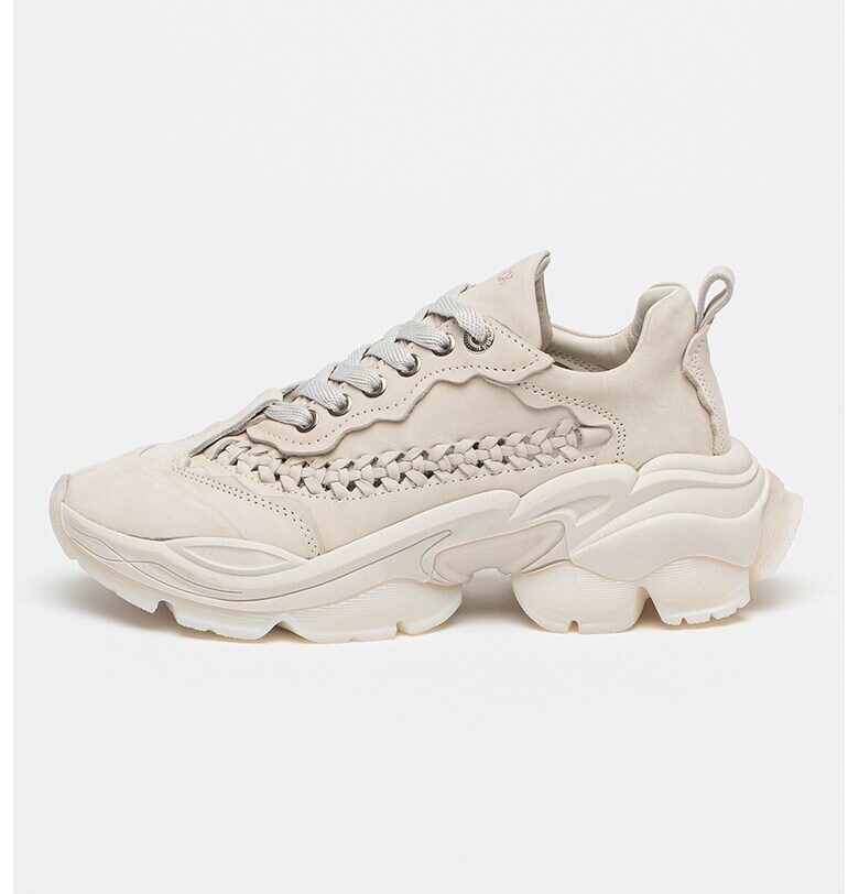 Кожени спортни обувки Linn-Y със сплетени детайли - Слонова кост Bronx