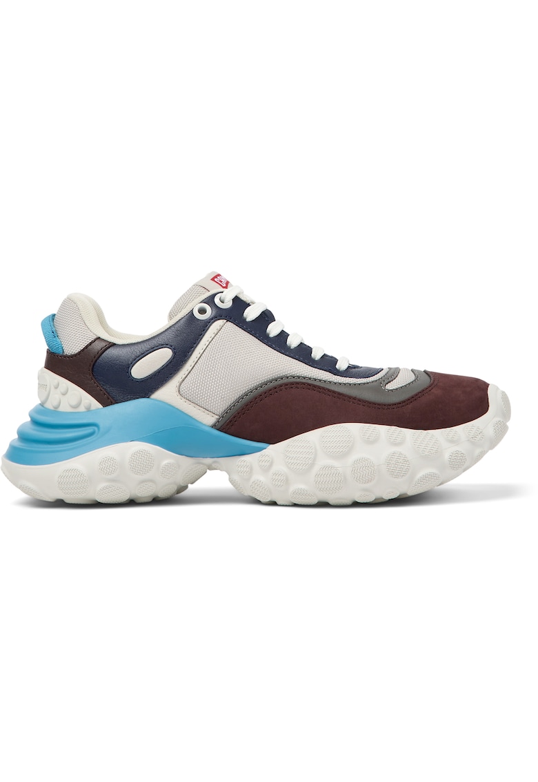 Кожени спортни обувки Pelotas Mars 1197 с текстил - Кафяв/Сив/Син Camper