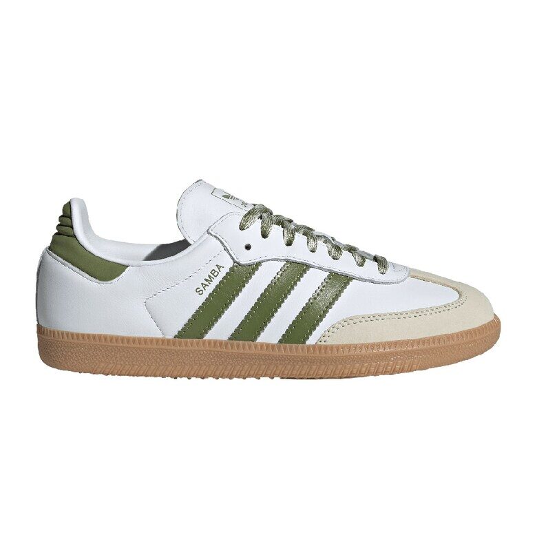 Кожени спортни обувки Samba - Бял/Зелен adidas Originals