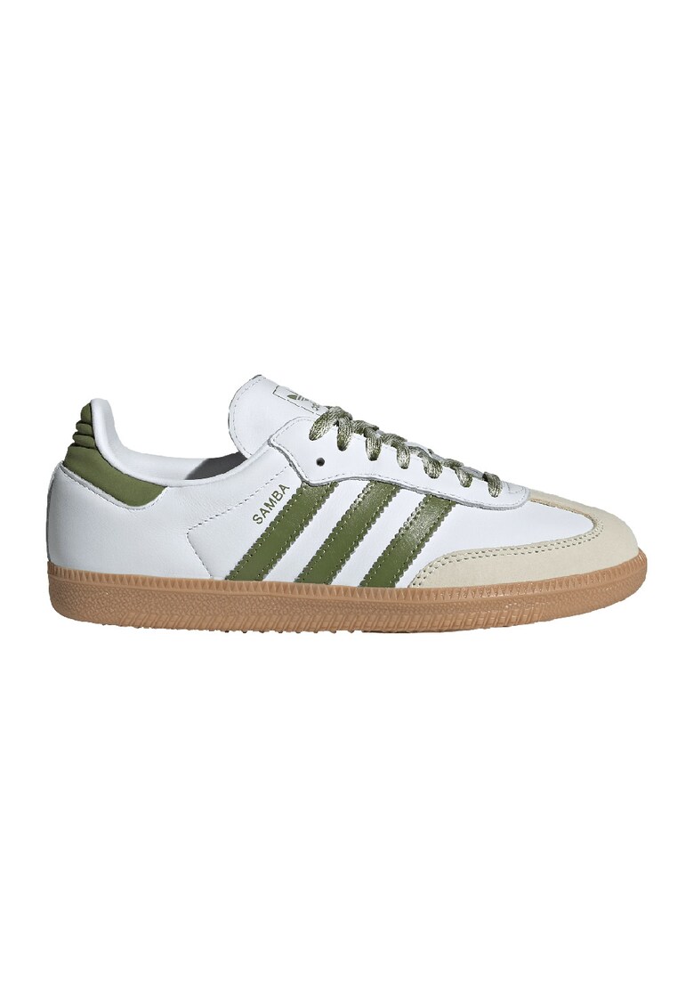 Кожени спортни обувки Samba - Бял/Зелен adidas Originals