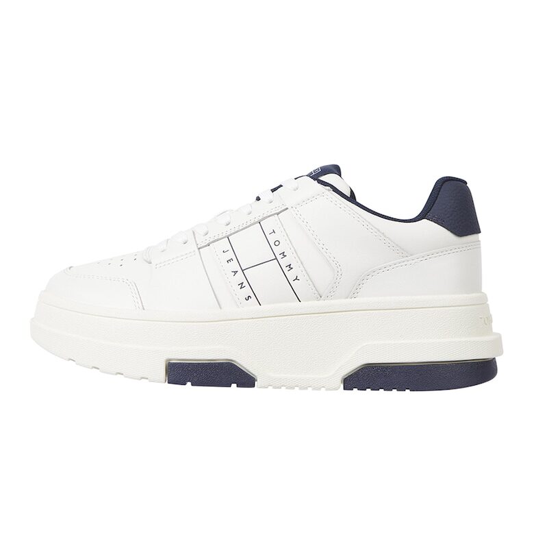 Кожени спортни обувки The Brooklyn - Бял/Тъмносин Tommy Jeans