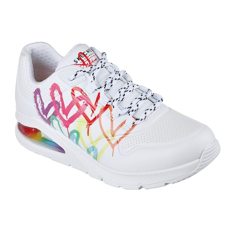 Кожени спортни обувки Uno 2 Floating Lov - Бял Skechers