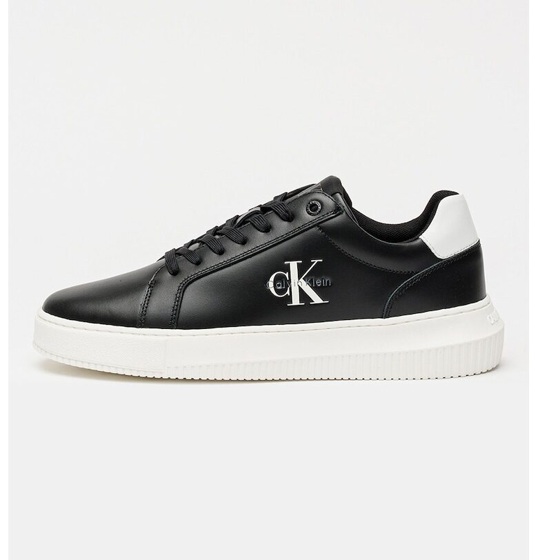 Кожени спортни обувки - Черен CALVIN KLEIN JEANS