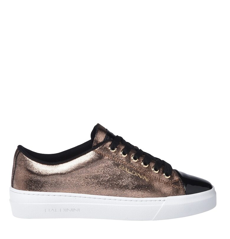 Кожени спортни обувки под глезена - Черен Baldinini