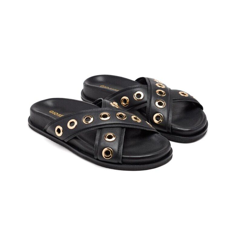 Кожени чехли Hiles - Черен Gioseppo