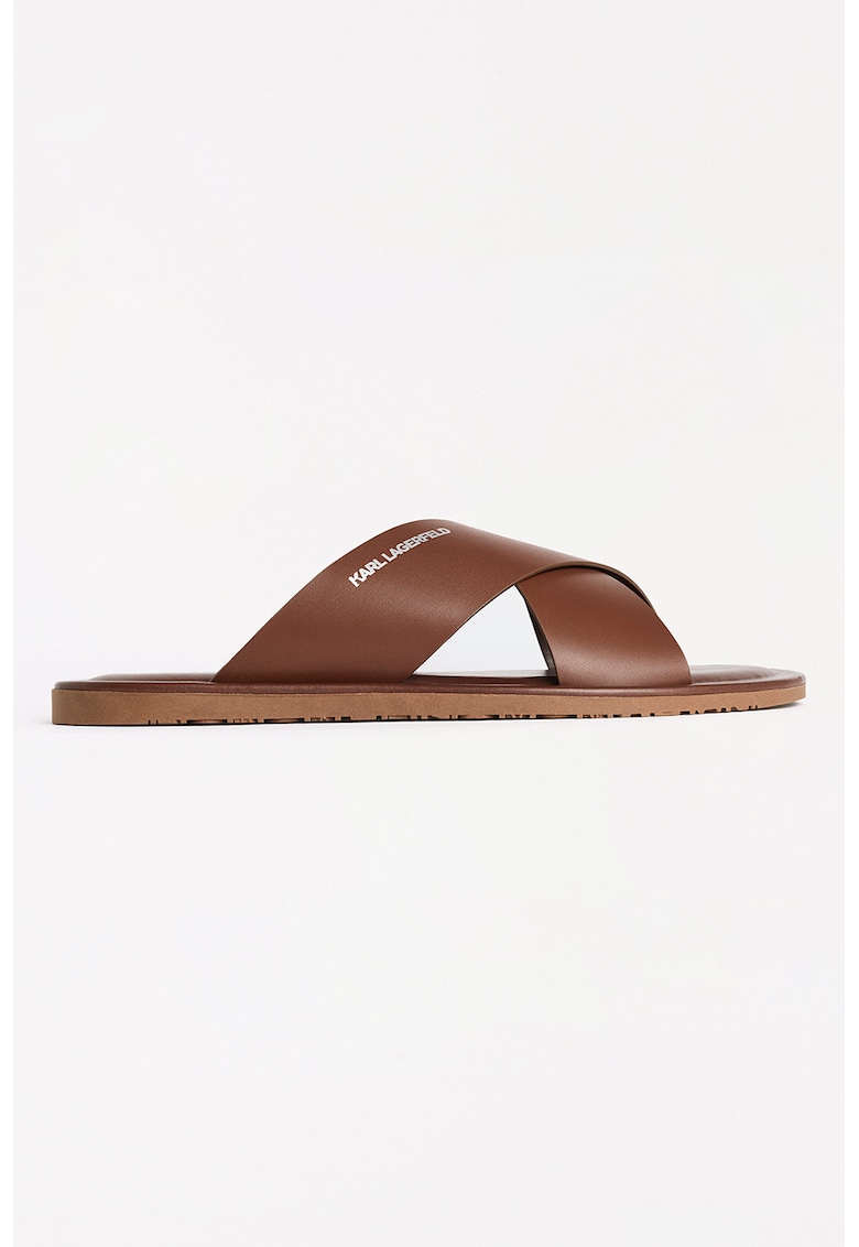 Кожени чехли - Канелено кафяво Karl Lagerfeld