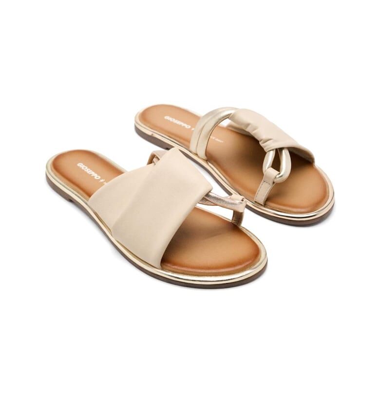 Кожени чехли с метал - Мръснобял Gioseppo