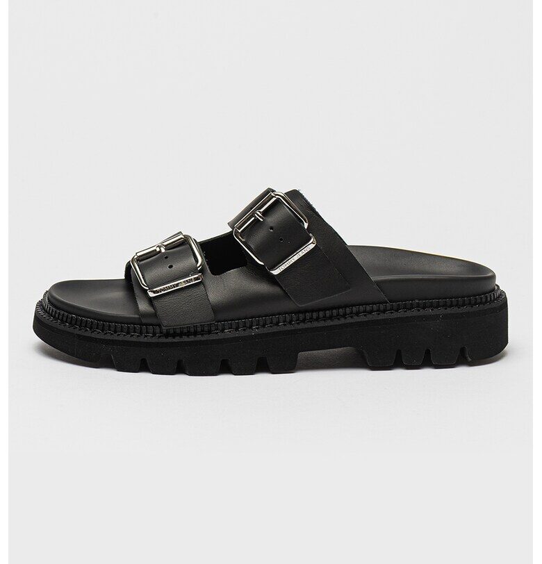 Кожени чехли с тока - Черен Tommy Jeans