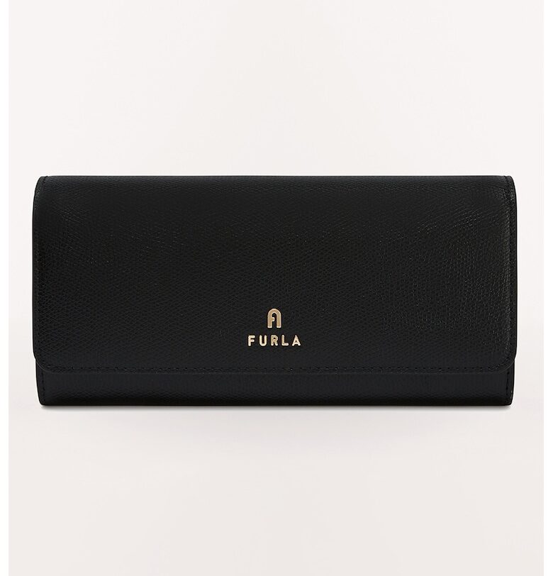 Кожено портмоне Camelia Continental с капаче - Черен Furla