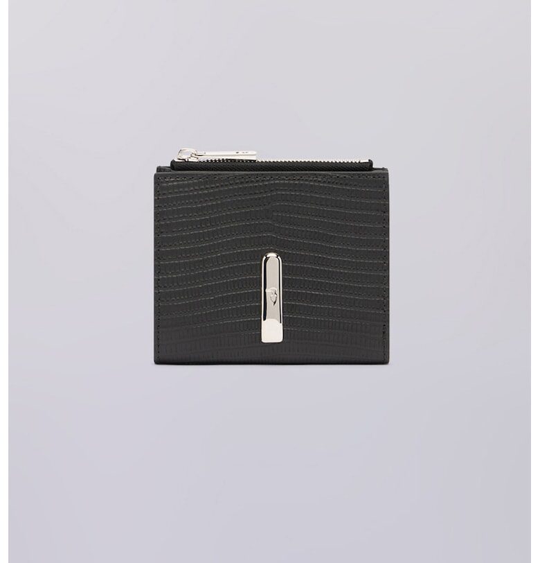 Кожено портмоне с капса - Черен Trussardi