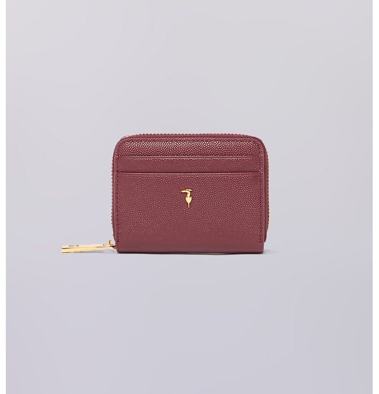 Кожено портмоне с монограм - Бордо Trussardi