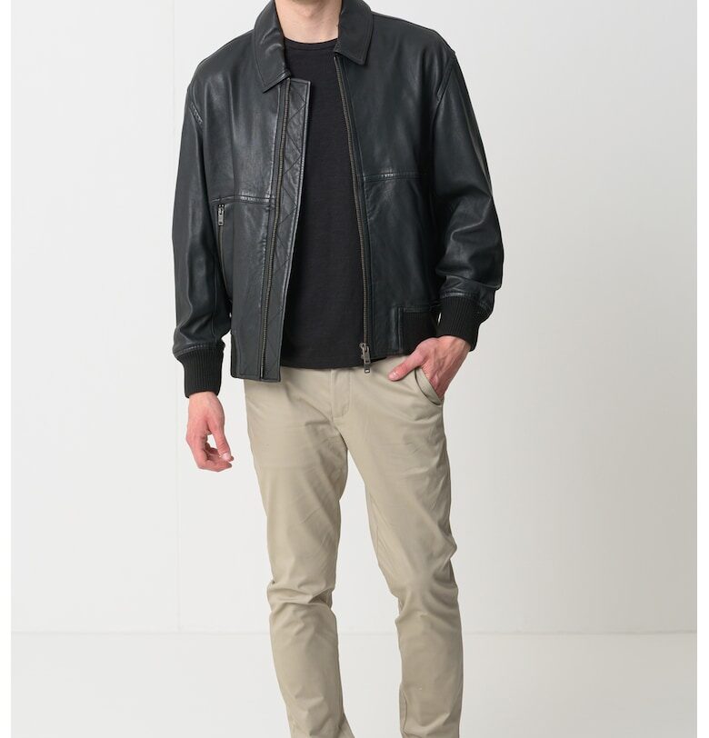 Кожено яке Jobert - Черен BOSS