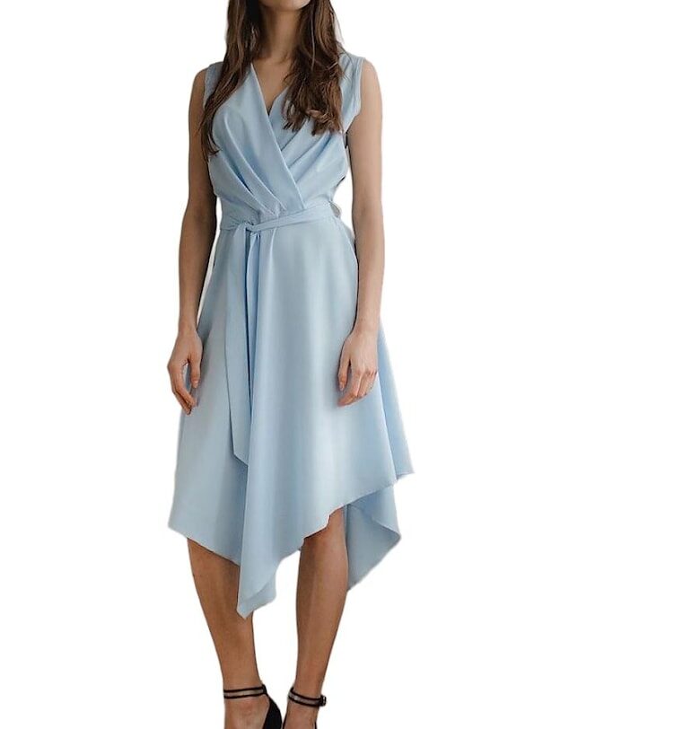 Коктейлна рокля 5902194381109 - Ленитиф - Полиестер/еластан - Синя - Lenitif