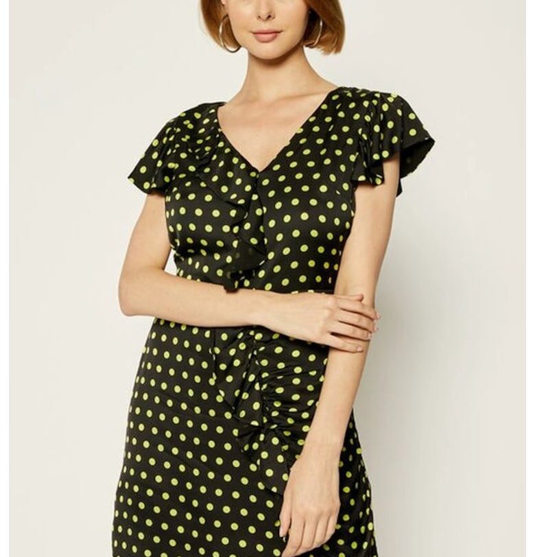 Коктейлна рокля  Gisel W0GK0M - Черен - Черен GUESS