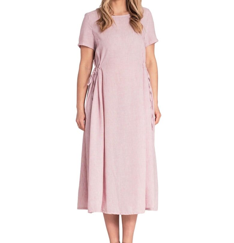 Коктейлна рокля -  розово - полиестер - Един размер Figl