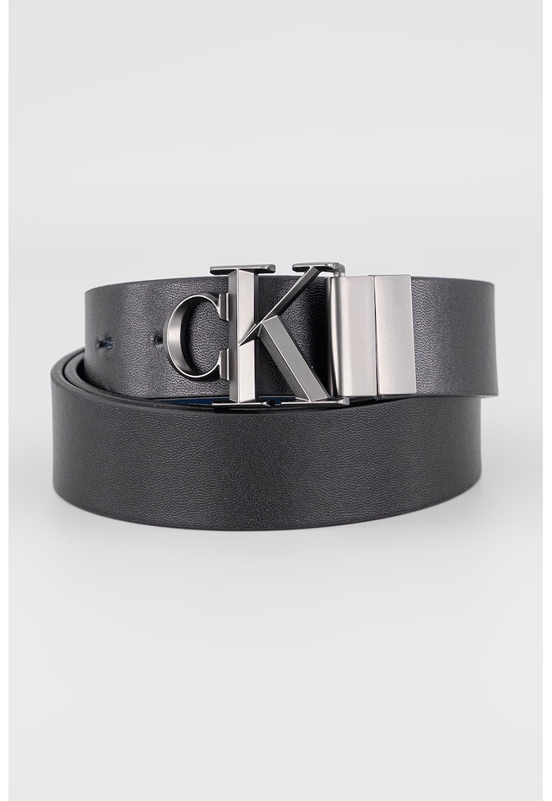 Колан с лого - Черен/Избеляло черно CALVIN KLEIN
