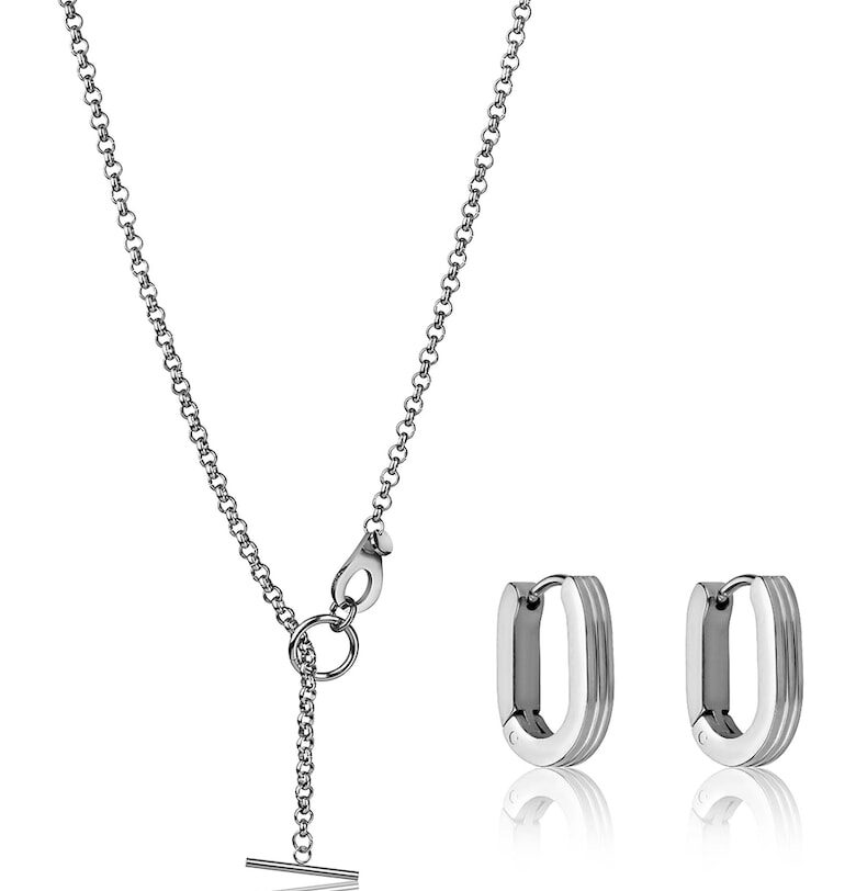 Колие и обеци от неръждаема стомана - 2 части Marc Lauder