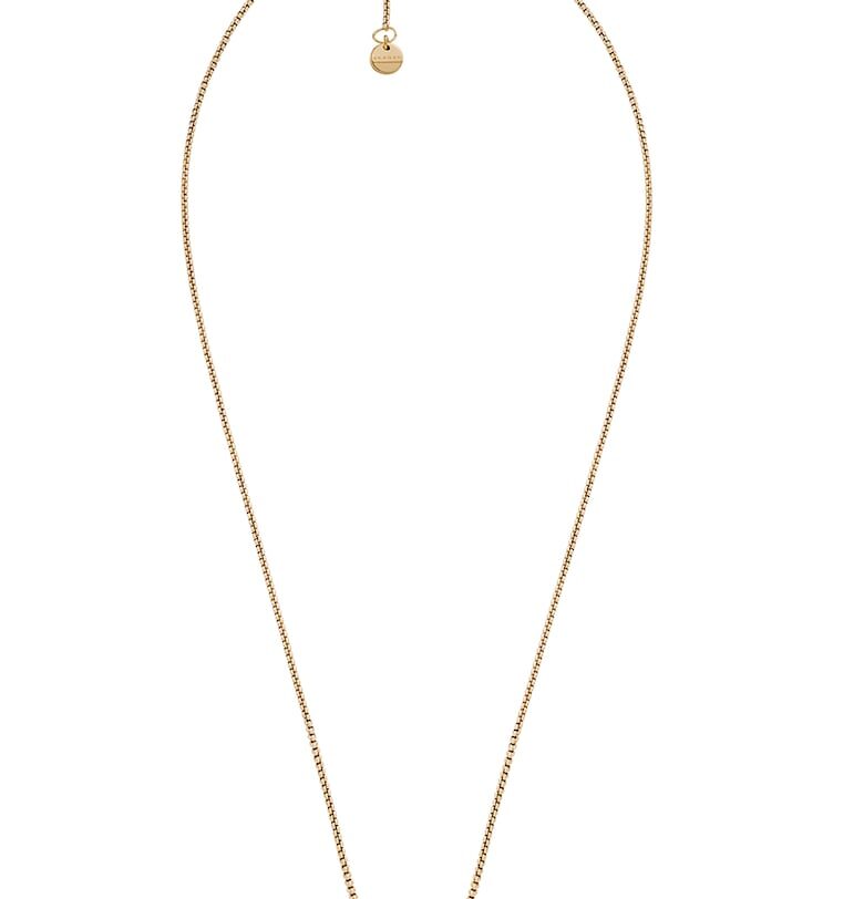 Колие и обеци с циркони - Златист Skagen