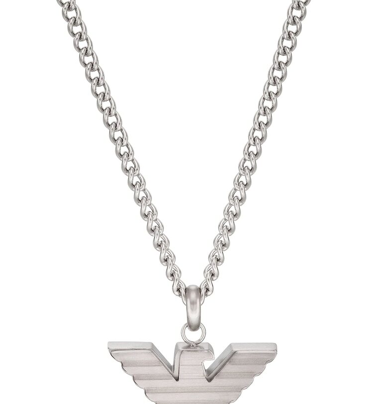 Колие от неръждаема стомана с лого Emporio Armani