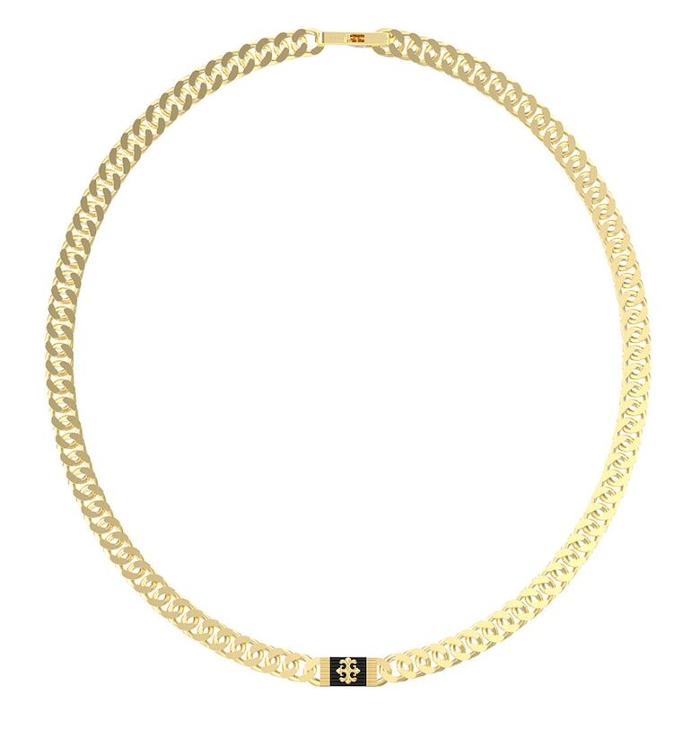 Колие от неръждаема стомана с лого - Златист GUESS