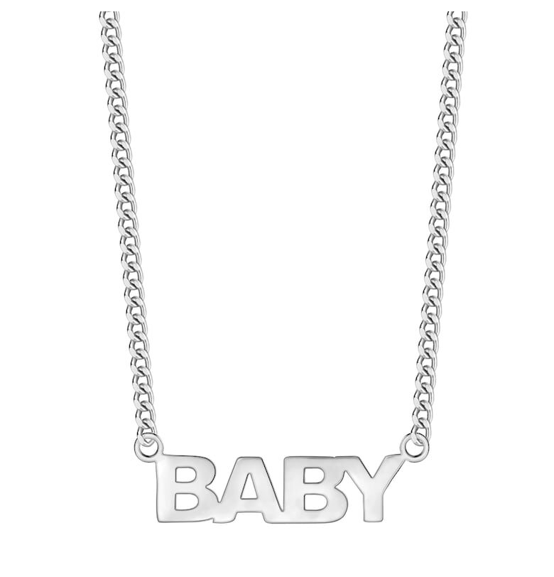 Колие от неръждаема стомана с текстови детайл Eastside