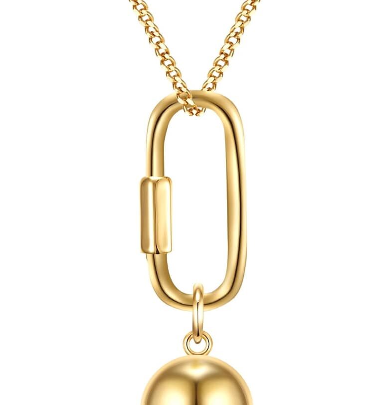 Колие с висулки - Златист/Жълт Lulu  Jane