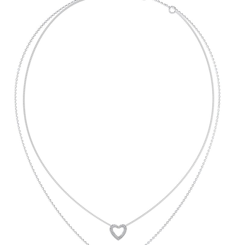 Колие с висулки - Сребрист GUESS