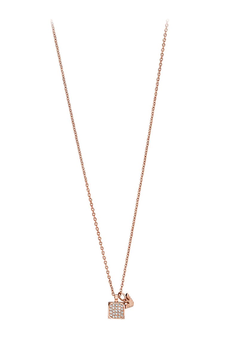 Колие с висулки с циркони - Бронз Emporio Armani