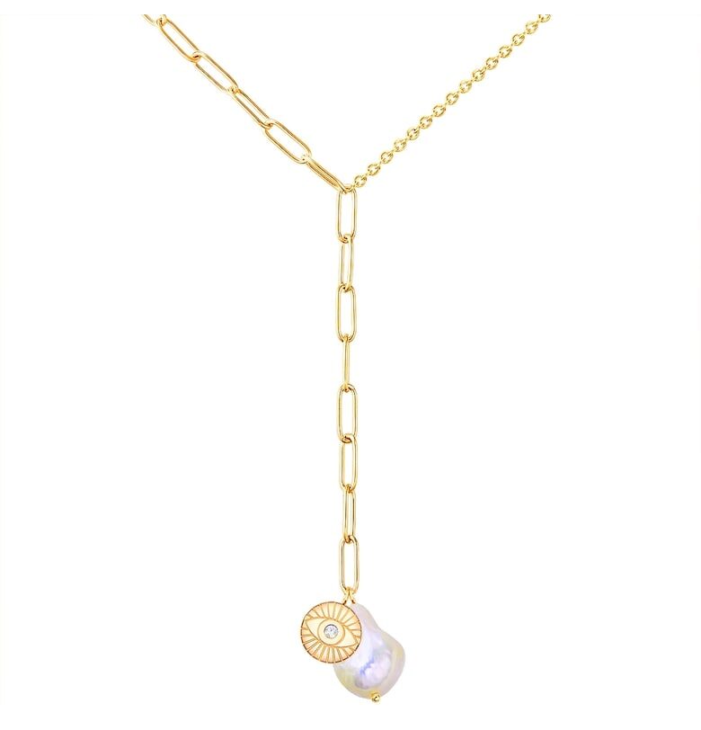 Колие с покритие от 14K злато - Златист Lulu  Jane