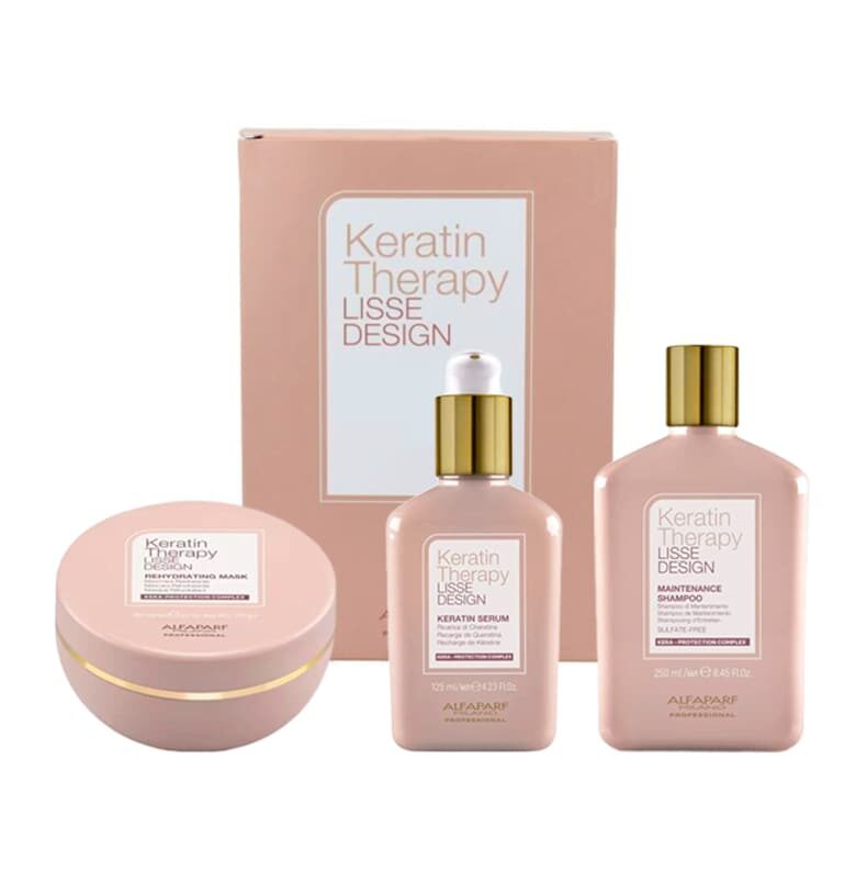 Комплект  Lisse Design Keratin Therapy Maintenance - Шампоан 250 ml - Маска 200 ml - Серум 125 ml Alfaparf