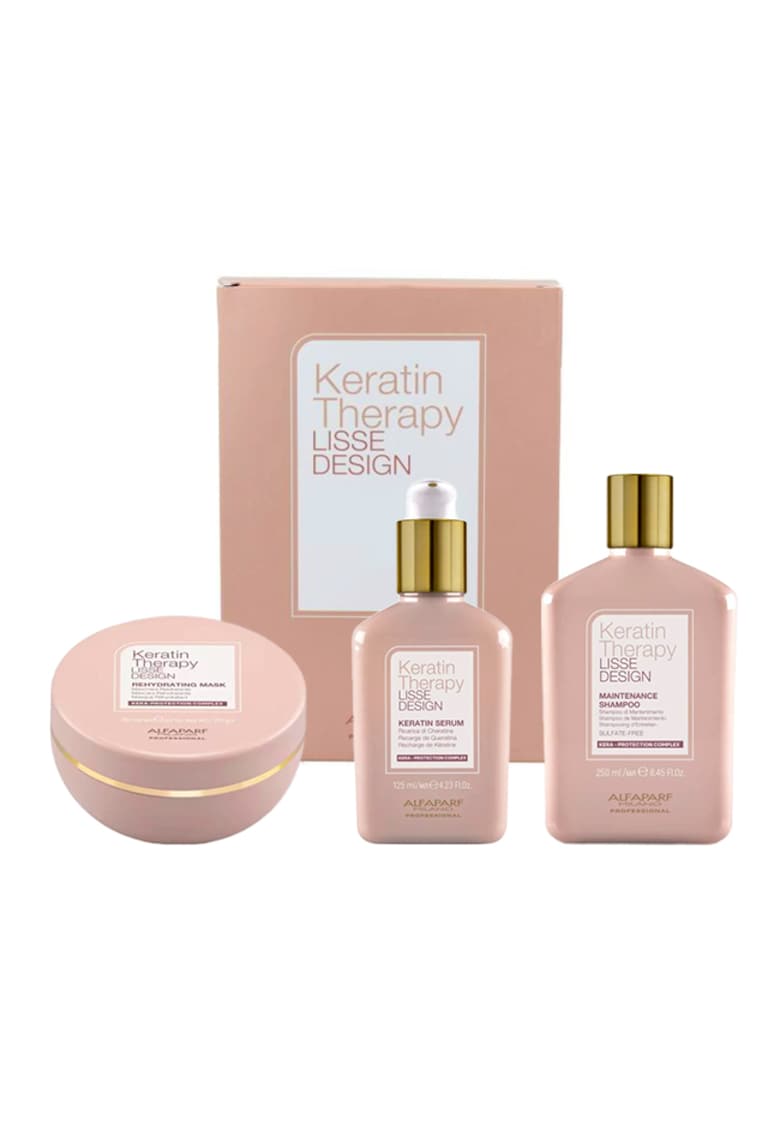Комплект Lisse Design Keratin Therapy Maintenance - Шампоан 250 ml - Маска 200 ml - Серум 125 ml Alfaparf