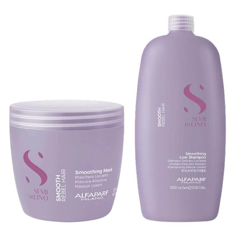 Комплект  Semi Di Lino - Изглаждащ - Шампоан 1000 мл - Маска 500 мл Alfaparf Milano
