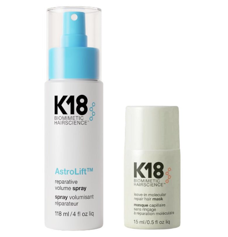 Комплект : Възстановяващ спрей за обем AstroLift - 118 мл + Маска за коса K18 Repair Leave-In - 15 мл K18