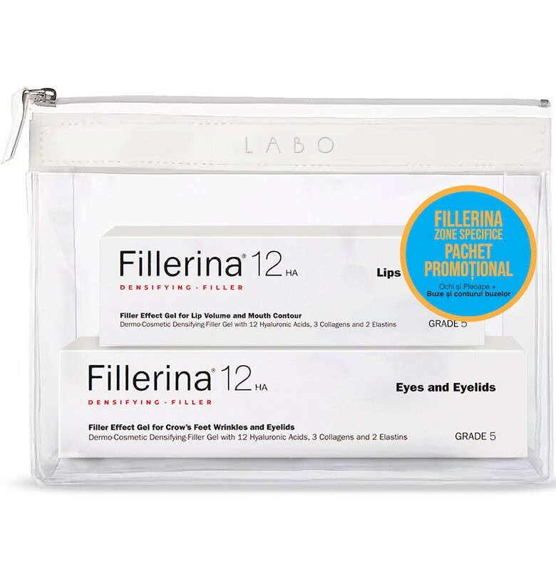 Комплект  Третиране за очи и клепачи 15 мл + Третиране за устни и околоустен контур 7 мл Grad 5 12HA Filler FILLERINA