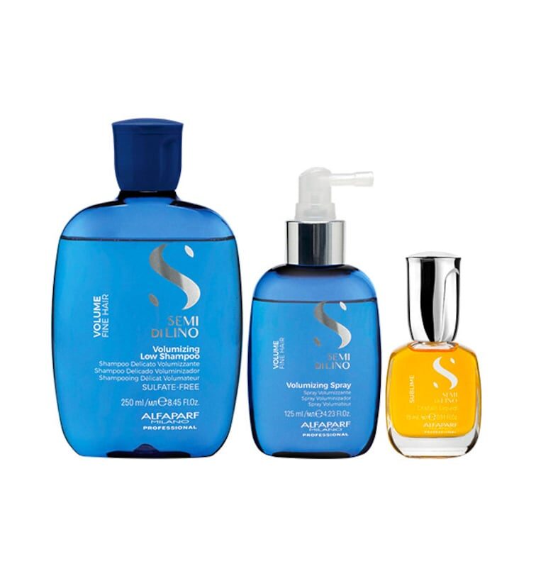 Комплект  Увеличаващ шампоан за обем 250 мл + Спрей 125 мл + Течнокристално масло 15 мл Alfaparf Milano