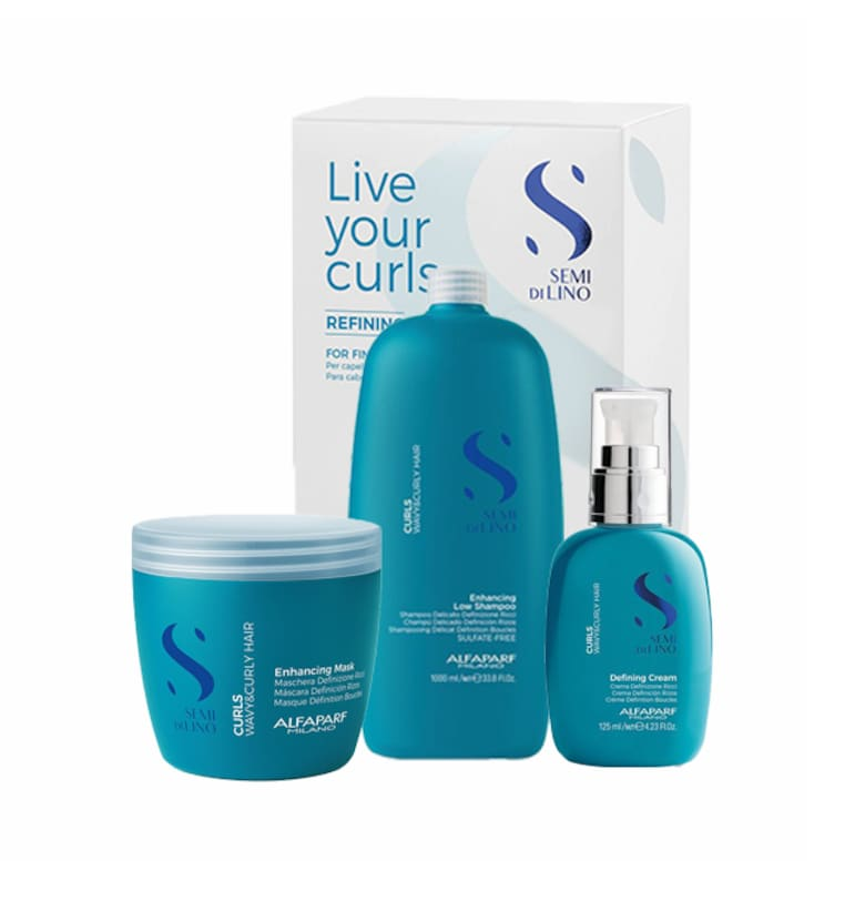 Комплект за къдрава коса  Curls - Шампоан 1000 мл - Маска 500 мл - Спрей 125 мл Alfaparf Milano