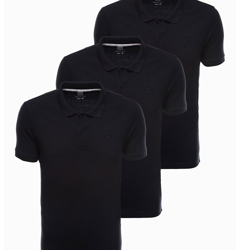 Комплект от 3 броя поло тениски  Z28 - Мъжки - Памук OMBRE